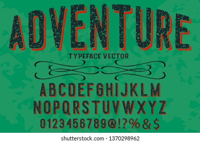 font handcrafted typeface vector vintage named adventure