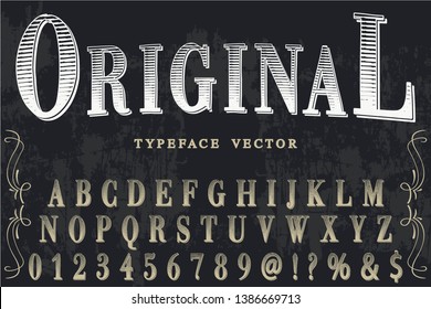 font handcrafted typeface vector vintage named vintage original