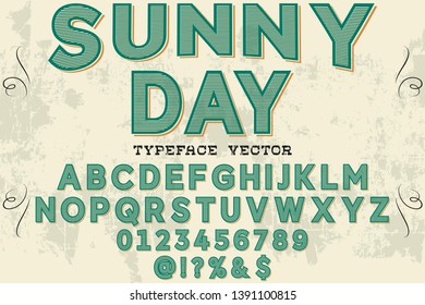 font handcrafted typeface vector vintage named vintage sunny day