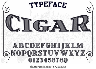 Font handcrafted vector script alphabet font vintage old style and vector design handwritten,brush,retro,old style design,vector letters,vintage,labels,illustration named cigar