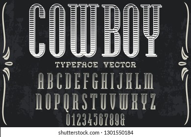 font handcrafted vector typeface named cowboy