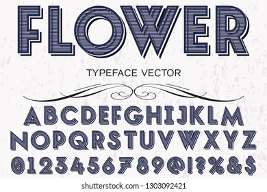 font handcrafted vector typeface named flower