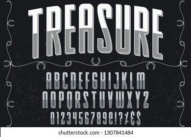 font handcrafted vector typeface named treasure