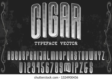 font handcrafted vector typeface named cigar