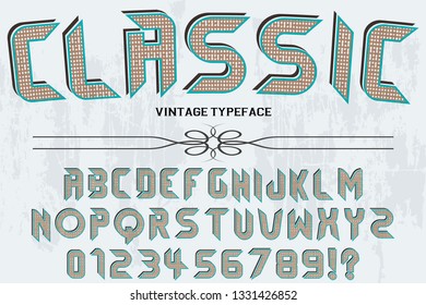 font handcrafted vector typeface named vintage classic