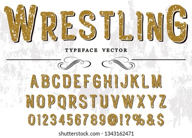 font handcrafted vector typeface named coffee wrestling