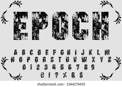font handcrafted vector typeface named club epoch