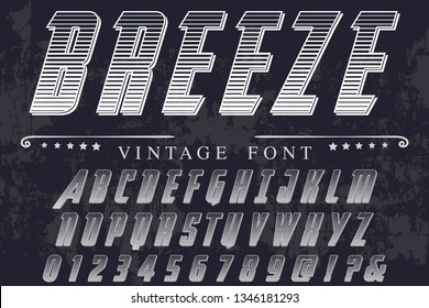 font handcrafted vector typeface named club breeze