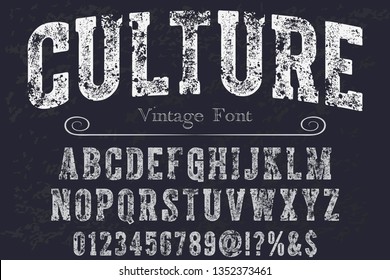 font handcrafted vector typeface named culture