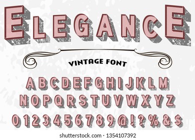 font handcrafted vector typeface named elegance