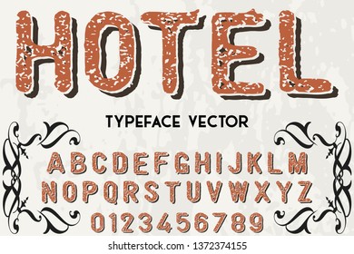 font handcrafted vector typeface named wrestling named hotel