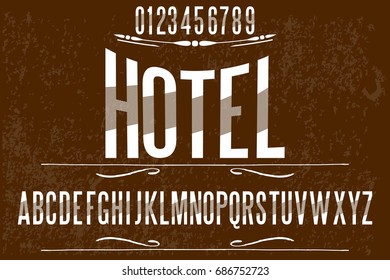 font handcrafted vector typeface named hotel