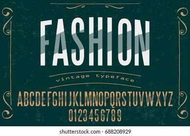 font handcrafted vector typeface named fashion
