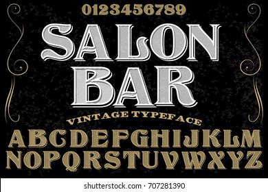 font handcrafted vector typeface named salon bar