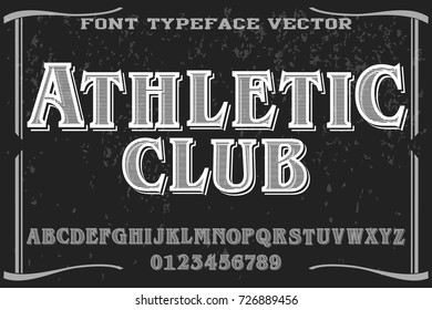 font handcrafted vector typeface named club athletic
