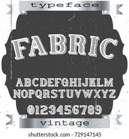 font handcrafted vector typeface named fabric
