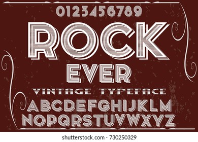 font handcrafted vector typeface named rock ever
