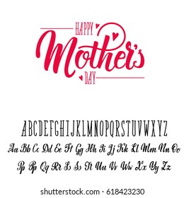 Font handmade - modular and hand-written, can be used for your design, for example - badges, posters