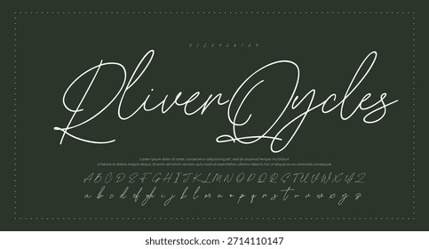 Font Handwritten Glossy Script Text Effect