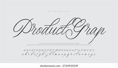 Efeito de Texto de Script Brilhante Manuscrito para Fonte 