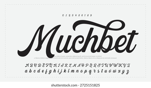 Efeito de Texto de Script Brilhante Manuscrito para Fonte 