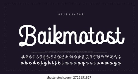 Efeito de Texto de Script Brilhante Manuscrito para Fonte 