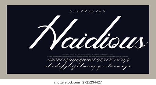 Efeito de Texto de Script Brilhante Manuscrito para Fonte 