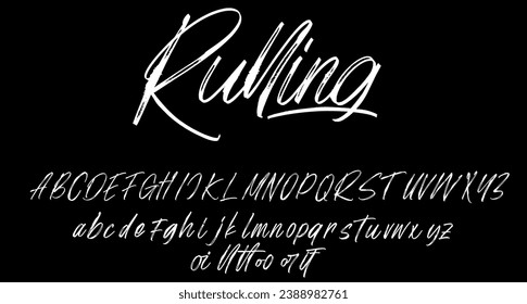 Font Handwritten Script Rulling Texture Brush Font Type Font lettering handwritten
