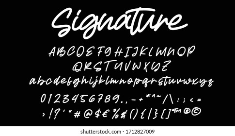 Font Handwritten Signature Monoline Brush Font Type Font lettering handwritten