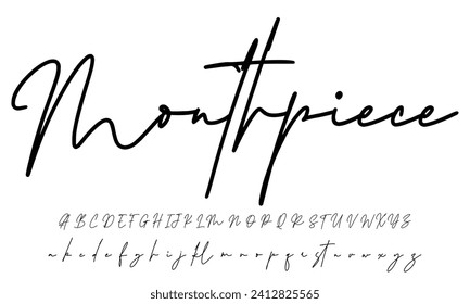 Font Handwritten Signature Monoline Brush Font Type Font lettering handwritten