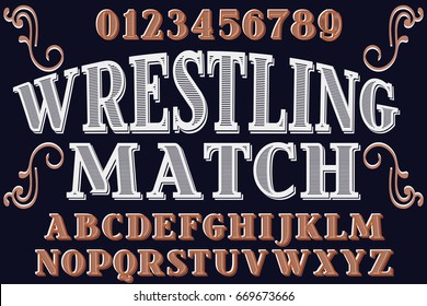 font handwritten vector Calligraphic alphabet,vector,script,font,labels named wrestling match