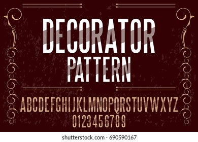 font handwritten vector Calligraphic alphabet,vector,script,font,labels named decorator pattern