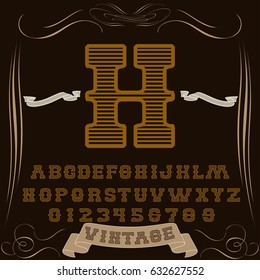 font handwritten vector Calligraphic vector vintage alphabet,vector,script,font,labels,designers for typeface,grunge,banners with decoration,handcrafted,Hand Lettering named  H vintage