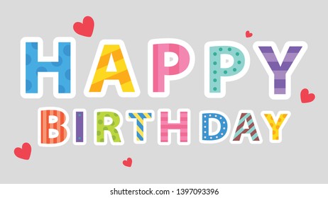 Font Happy Birthday to celebrate birthday