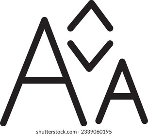 Font Height Size Outline Icon