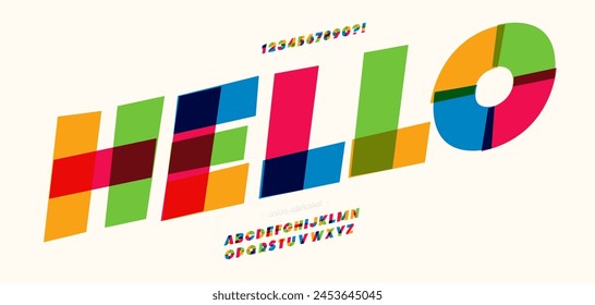 Font hello vector modern typography