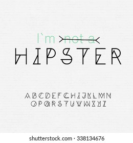 Font for hipsters and seamless paper texture in one