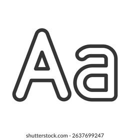 Font Icon Lineal Style Vector Illustration