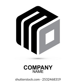 Ícone de fonte. ícone de logotipo isolado no fundo branco. Exágono moderno do design do logotipo do monograma e letras D. Mais um conjunto de letras para criar o logotipo.