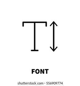 Font icon or logo in modern line style. High quality black outline pictogram for web site design and mobile apps. Vector illustration on a white background.