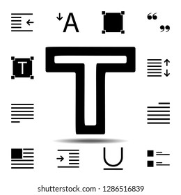 font icon. Simple glyph, flat vector of Text editor set icons for UI and UX, website or mobile application