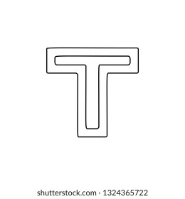 font icon. Simple thin line, outline vector of Text editor icons for UI and UX, website or mobile application