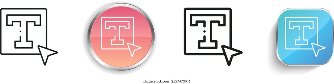 font icon. Thin Linear, Regular and Button Style Design Isolated On White Background