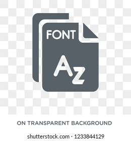 Font icon. Trendy flat vector Font icon on transparent background from Technology collection. 