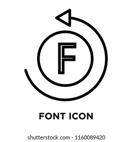 Font icon vector isolated on white background, Font transparent sign , line and outline elements in linear style