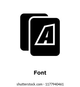 Font icon vector isolated on white background, logo concept of Font sign on transparent background, filled black symbol