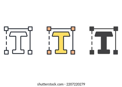símbolo de iconos de fuente elementos vectoriales para web infográfica