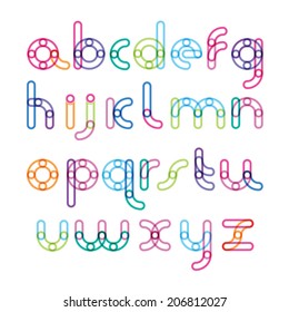 font from an inking with effect of transparency