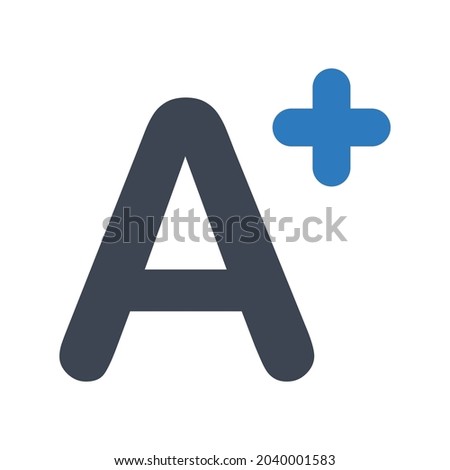 Font larger icon.report,education (vector illustration)