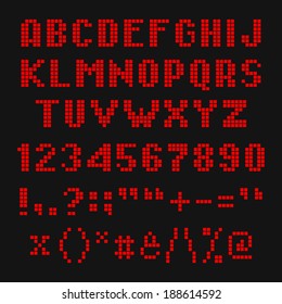 Font LED display red